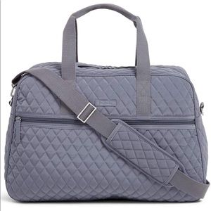 Vera Bradley Carbon Gray Medium Traveler Bag